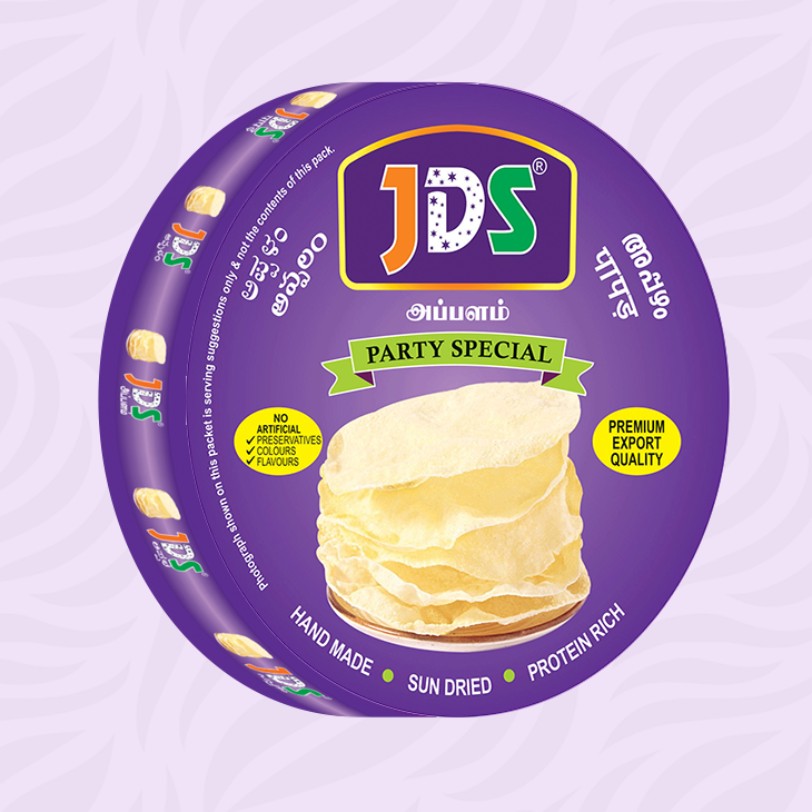 JDS Party Special Premium Appalam ( 5 Inch) Buy 1 Get 1 Free