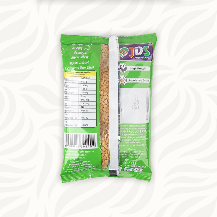 JDS Toor Dhall 1kg - Image 2