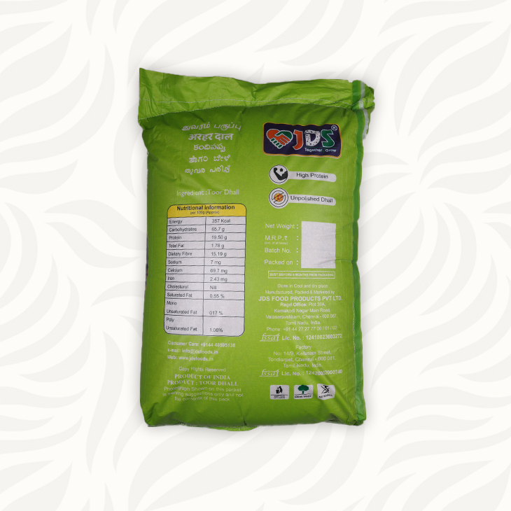 JDS Toor Dhall 50kg - Image 2