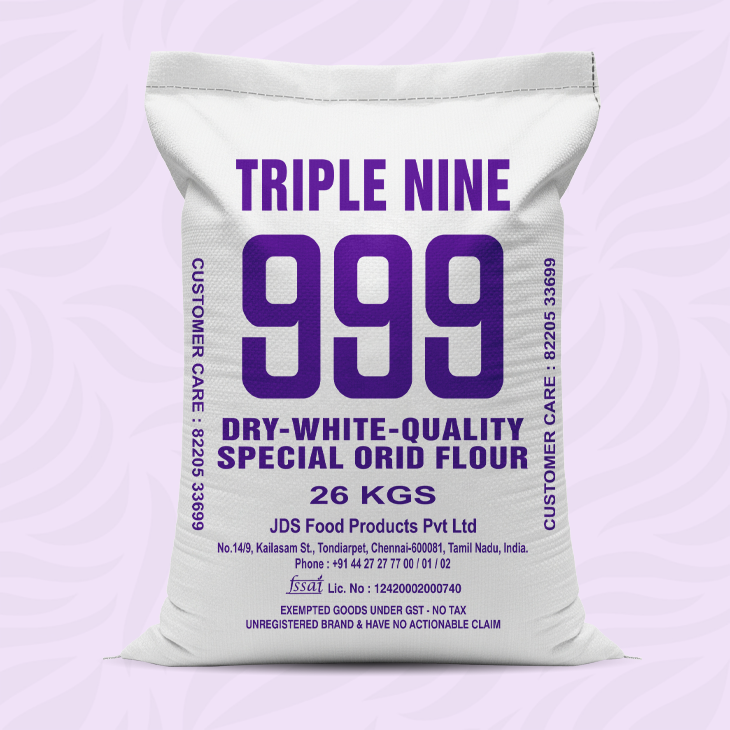 JDS 999 Orid Dhall Flour / Urad Flour (DRY WHITE QUALITY) 26kg