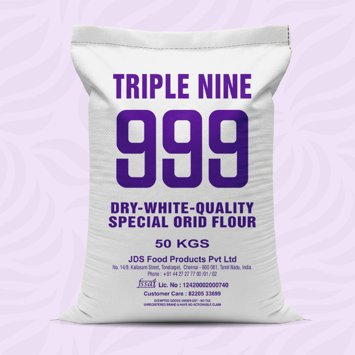 JDS 999 Orid Dhall Flour / Urad Flour (DRY WHITE QUALITY) 50kg