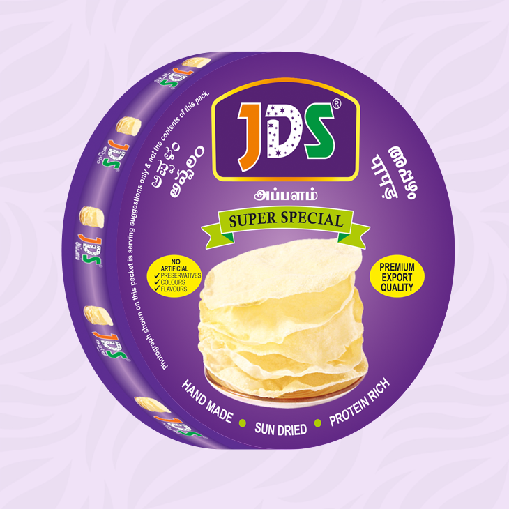 JDS Super Special Premium Appalam (4.5 Inch) Buy 2 Get 1 Free