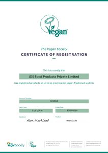 VEGAN CERTIFICATE